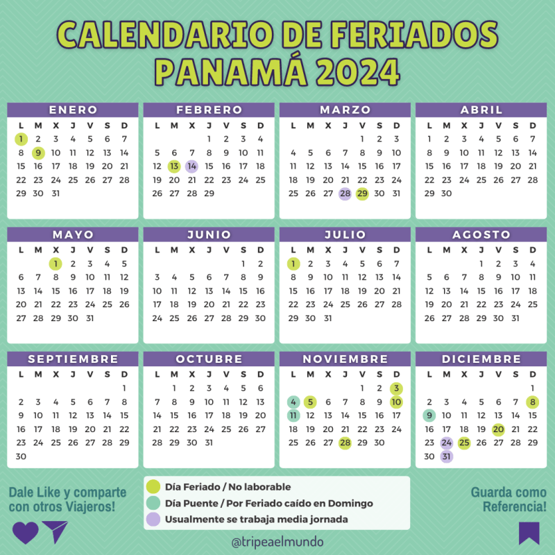 Panamá 🇵🇦 | Feriados 2024&nbsp;🗓️